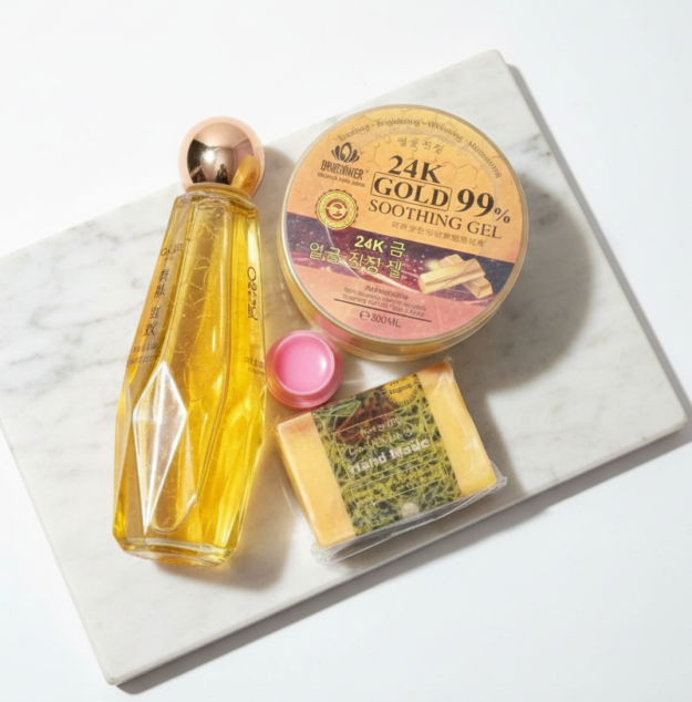 ✨ প্রিমিয়াম গোল্ড অ্যান্ড জাফরান স্কিন ব্রাইটেনিং কম্বো