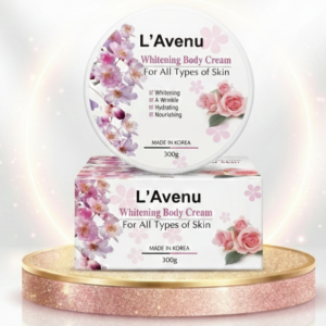 L'Avenu Whitening Body Cream – উজ্জ্বল ও কোমল ত্বকের রাজকীয় যত্ন! 🌸