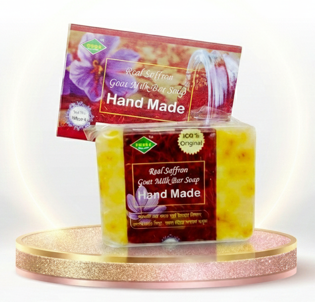 Pipasa Real Saffron Goat Milk Bar Soap – প্রাকৃতিক উজ্জ্বলতায় ত্বকের যত্ন! ✨